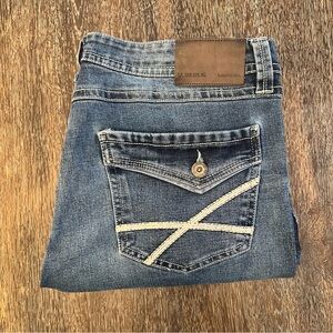 TK Axel Men's Denim Blue Slim Bootcut Jeans Size 38 x 30 Medium Wash